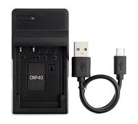 Norifon NP-40 USB Charger for Casio Exilim EX-FC100, EX-FC150, EX-Z400, Exilim Zoom EX-Z100, EX-Z1000, EX-Z1050, EX-Z1080, EX-Z1200, EX-Z200, EX-Z300, EX-Z40, EX-Z450, EX-Z50 Camera and More