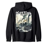 Norilsk Est. 1935 - Industrial Skyline Vintage City Dystopia Zip Hoodie
