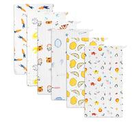 norinori Baby Muslin Cloths Muslin Squares 6Pack - Burp Cloths hanky Washcloths 100% Cotton Super Soft and Absorbent Large 20''x10'' Newborn Essentials for Boys Girls Gift 6 Layers Machine Washable