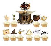Norinoya 11PCS Harry Potter Themed Cupcake Toppers for Birthday Cake Decorating,Birthday Party Supply