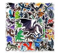 Norinoya 50PCS Dragon Stickers for Scrapbooking Birthdy Gift Party Supply,CakeTopper,Art Crafts Stickers,Stamping Supplies