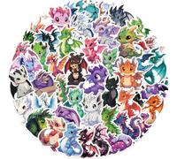 Norinoya 50PCS European Dragon Stickers for Scrapbooking, Birthday Gift, Party Supply