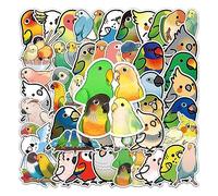 Norinoya 50PCS Parrot Stickers for Scrapbooking, Birthday Gift, Party Supply