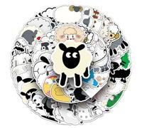 Norinoya 50PCS Sheep Stickers for Scrapbooking, Stamping,Birthday Gift, Party Supply