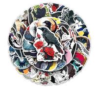Norinoya 50PCS Stickers for Scrapbooking, Birthday Gift, Party Supply (Crow-WM)