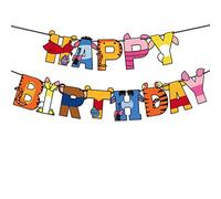 Norinoya Happy Birthday Banner for Winnie the Pooh Themed Party Supplies Favors for Kids,Birthday Party Decorations Baby Shower Supplies Set for Indoor Outdoor