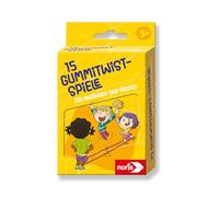 noris 606092104-15 Rubber Twist Games for Children from 5 Years - Set of Colourful Bouncy Rubber and Game Instructions in Tin Box for 3 Players, Outdoor Toy for Beginners and Little Professionals