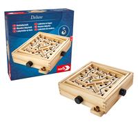 Noris 606101983 Simba Toys Deluxe 6 Years-Wooden Labyrinth (20 x 20 cm) with 2 B
