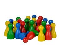 Noris 606154362 - 24 Colourful Wooden Halma Gel in Blister Pack, 16 mm