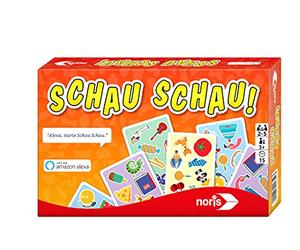 Noris 608131752 Amazon Show, The Quick Search Game, Playable with an Alexa Enabled Device, for 2 to 5 Players from 5 Years, Multi-Coloured