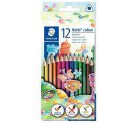 STAEDTLER 187 C12 Noris Colour Triangular Pencils - Assorted Colours (Pack of 12)