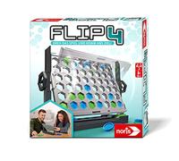 Noris Flip4 606064599 Classic Game Row of 4 for Spinning for Children from 6 Years, Strategy Game for 2 Players