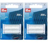 Noris Prym Knitting-in Elastic, Transparent (Pack of 2)