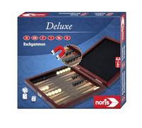 Noris 606108004 Backgammon travel game - from 8 years - with magnetic game figures in a wooden box, 16 x 16 cm