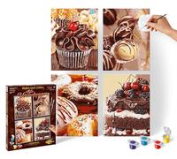 Noris Spiele Schipper Paint by Numbers Sweet Temptation (609340791 Images Each 18 x 24 cm, Multi-Colour