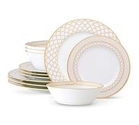 Noritake Eternal Palace Gold 12-Piece Dinnerware Set, Service for 4, Multicolor