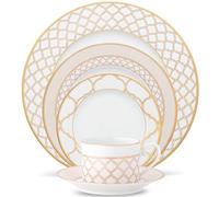 Noritake Eternal Palace Gold 5-Piece Place Dinnerware Setting in Cream/White