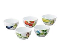 Noritake Studio Ghibli Neighbor Totoro 4.33 x H2.36 Inches,10.1 fl.oz Ceramic Bowls Appetizers Ice Cream or Desserts Set of 5 Bowls Vegetable Series VF945791704-15
