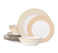 Noritake Trocadero Gold 12-Piece Dinnerware Set, Service For 4