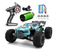 Norkbeng 1:16 Scale 4WD Brushless Remote Control Car for Adults, 80KM/H High Speed RC Monster Truck with 2.4G All Terrain Off-Road Racing, LED Lights, Vehicle Birthday for Beginners, 1 Battery