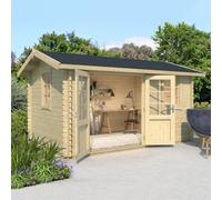 Norland Hinckley 1Log Cabin 3.8M X 2.8M - 3.8M X 2.8M - 44mm Wall Logs