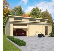 Norland Rawmarsh With Hormann-Steel Framed Up And Over Door - 5.2M X 7.8M - 44mm Wall Logs