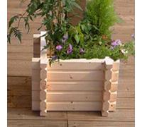 Norlog Buildround Square Planter - Timber - L91.4 X W91.4 X H33 Cm