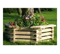 Norlog Medium Tree Seat / Planter - Timber - W122 X H41 Cm