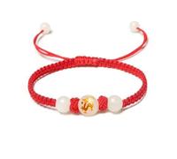 NORLSO Chinese Zodiac Bracelet New Year Dragon Bracelet for Women Adjustable Feng Shui Charm Bracelet Chinese Year of the Dragon Bracelet Animal Good Luck Amulet Bracelet for Women Men Jewelry, Zinc