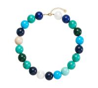 NORLSO Colorful Chunky Beaded Necklace for Women Boho Summer Jewelry, L, Acrylic, No Gemstone