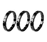 NORLSO Hematite Bracelet for Men Reclaim Your Edge Confidence Natural Hematite Stone Stretch Beaded Bracelet Male Energy Inspirational Jewelry Gifts, L, Alloy, no gemstone