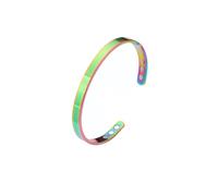 NORLSO Kalm Bracelet Ring Set for Women Kalm Bracelet Menopause Stainless Steel Cuff Bangle Bracelet Relief Pain Relieve Stress Jewelry Gift, M, Stainless Steel, no gemstone