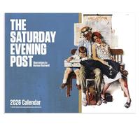 Norm Rockwell Saturday Evening Post 2026 Hanging Wall Calendar - 19" x 11" (Open) 2026 Monthly Appointment Planner and Organizer. Covers of the Saturday Evening Post by Norman.