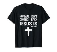 Normal Isn't Coming Back But Jesus is Revelation 14 Costume Value Graphic T-Shirt, Men, Black, S