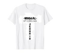 Normal Isn't Coming Back But Jesus is Revelation 14 Costume Value Graphic T-Shirt, Men, White, XL