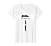 Normal Isn't Coming Back But Jesus is Revelation 14 Costume Value Graphic T-Shirt, Women, White, L
