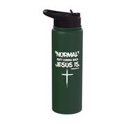 Normal Isn't Coming Back Jesus is Bible Easter Jesus Stainless Steel Insulated Water Bottle