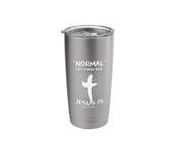Normal Isn't Coming Back Jesus is Christians Happy Easter Stainless Steel Insulated Tumbler