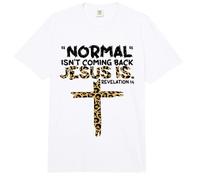 Normal Isn't Coming Back Jesus is Leopard Comfort Colors Adult Heavyweight T-Shirt