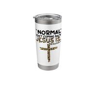 Normal Isn't Coming Back Jesus is Leopard Stainless Steel Insulated Tumbler