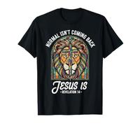 Normal Isn't Coming Back Jesus is Stained Glass Christian T-Shirt
