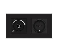 Normal Light Dimmer Switch Rotary Knob Dimmer Switch Adjustable Brightness Controller Plastic Frame Button Dimmer Switch(Dimmer Type-C White)