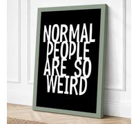 Normal People Are So Weird Canvas Wall Art Print 18x12 Inch