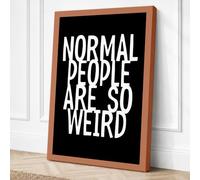 Normal People Are So Weird Canvas Wall Art Print 18x12 Inch
