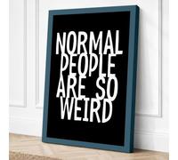 Normal People Are So Weird Canvas Wall Art Print 18x12 Inch