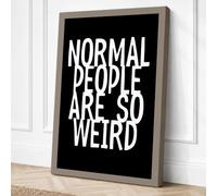 Normal People Are So Weird Canvas Wall Art Print 36x24 Inch (91 x 61 cm)