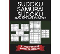 Normal Sudoku Samurai Sudoku Easy, Medium, Hard, and Expert Challenges Brain-Training Puzzle Book for Adults and Seniors