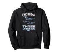 Normal Three Drones Operator Pilot RC Quadcopter Fly Drone Pullover Hoodie