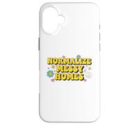 Normalize Messy Homes Retro Groovy Chaos Vibes Case for iPhone 16 Plus