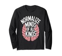 Normalize Minds of All Kinds Neurodiversity Autism Awareness Long Sleeve T-Shirt